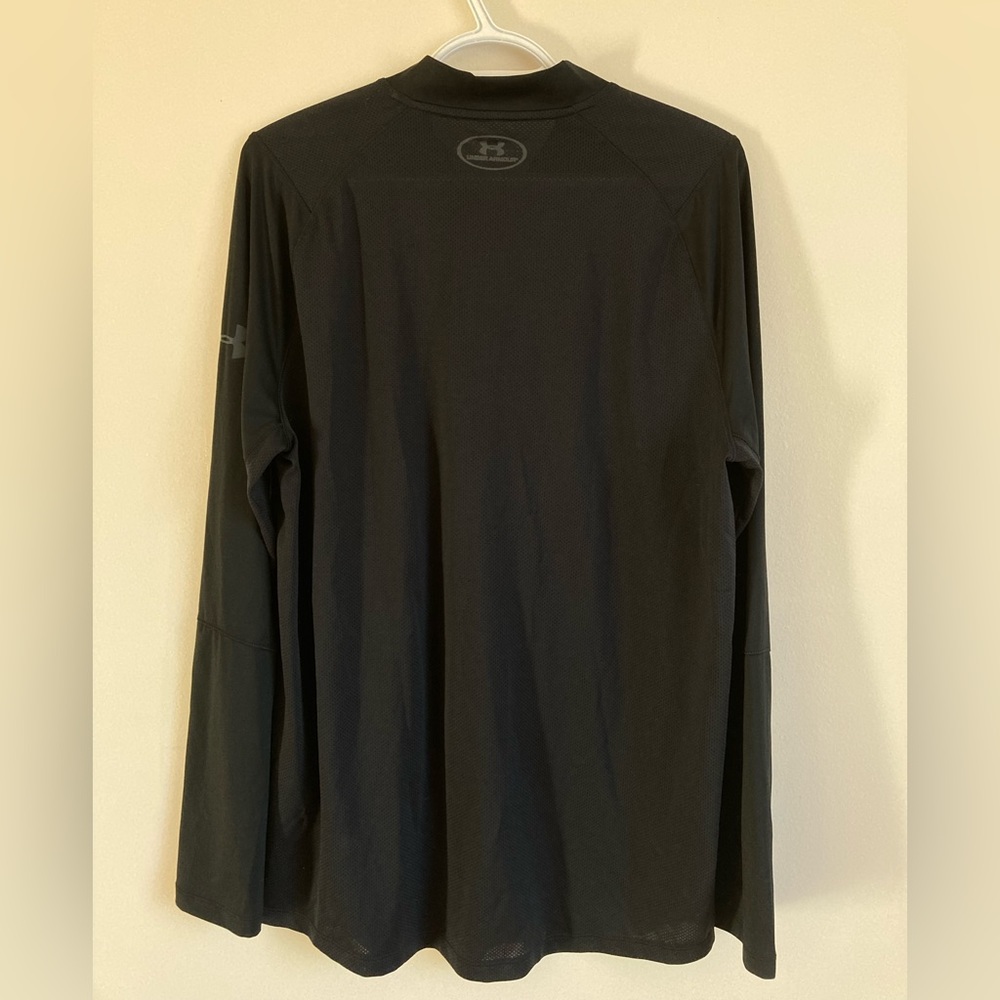Under Armour Fitted Heatgear Black Long Sleeve Shirt Size Large - Picture 4 of 6